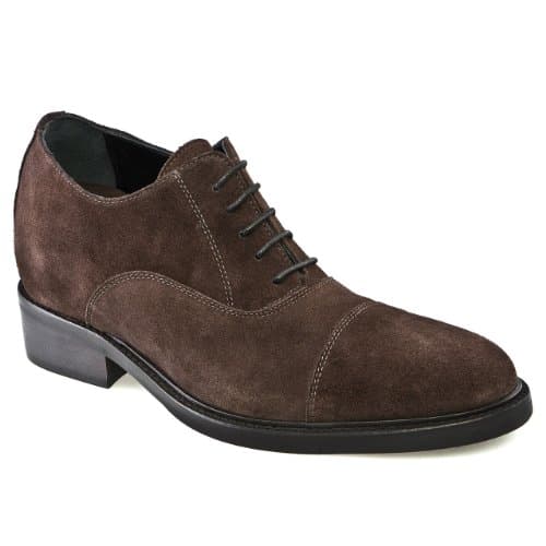 GuidoMaggi Men's CASTRO 3.1" Height Increasing BROWN Leather Elevator Shoes 45.5