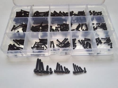 300pcs M1 M1.2 M1.4 Phillips Round Head Screws Pan Bolt Tiny Fine Plus Hard Screw Set