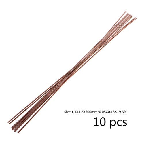 Huhudde 10pcs 1.2X3.2X500mm Flat Silver Electrode Low Temperature Phosphor Copper Welding Rods HL201 Selffluxing Brazing Alloy Soldering and Brazing