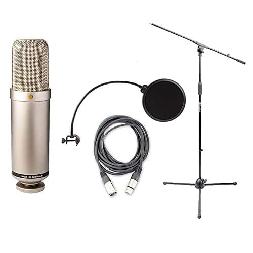 Rode NTK Class A Tube Studio Mic w/AxcessAbles XLR Cable, windpop & Mic Stand