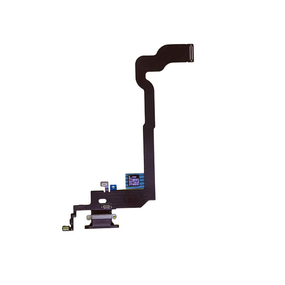 KAKUSIGA Compatible with iPhone X Charging Port Dock Connector Flex Cable + Microphone + Headphone Audio Jack Replacement Part (Black)