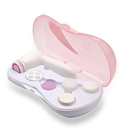 6-in-1 Multi-Functional Electric Facial Spin Face Brush,for sikn Care,Waterproof Cleansing System Portable Face Exfoliator Cleanser SPA Massager Scrubber Face Cleanser Brush with 6 Brush Heads