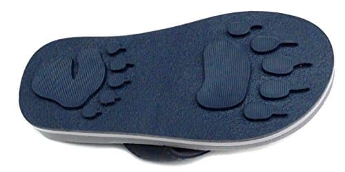 Bear Grey Small Kids Paw Print Flip Flops fun for Beach, Trail and Pool.