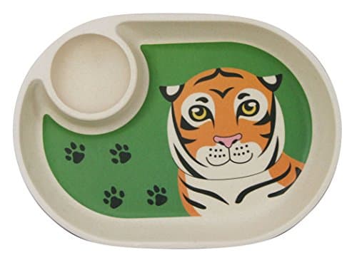EcoBamboo Ware Chip & Dip Tray, Tiger, 7" x 5"