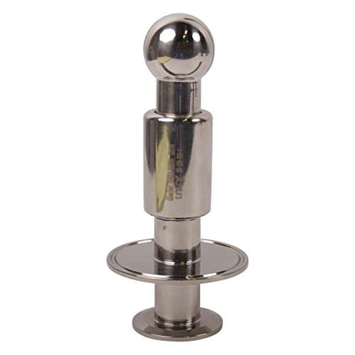 Rotating CIP Spray Ball | Tri Clamp 2 inch x 7.5 in. TTW w/ 1.75 in. Ball - Stainless Steel SS304 - Glacier Tanks