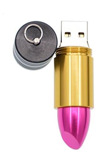 Shooo 64GB Cute Metal Lipstick USB Flash Drive Data Storage Memory Stick Pendrive