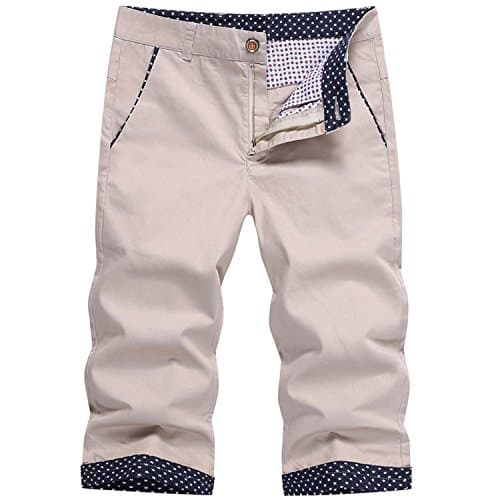 Onin 2017 Summer New Style Pants Men's Thin Section Slim Men's 7 Points Shorts,Bei Bai,31