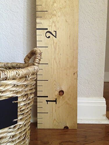 Wooden Growth Chart Ruler: Golden Wheat