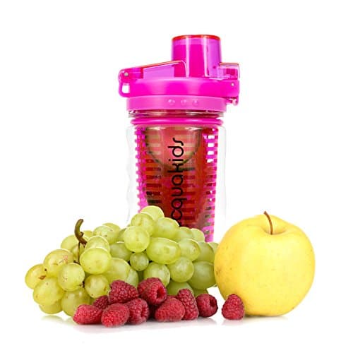 AcquaKids Premium 330ml Flip Top Fruit Infuser Water Bottle. Get Your Kids Creating their Own Naturally Flavoured Fruit Infused Water, Juice, Iced Tea & Sparkling Beverages.