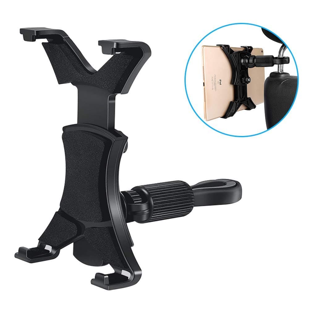 Car Headrest Mount,Car Headrest Tablet Mount Holder, Universal Car Backseat Stand, 360° Rotating Adjustable Cradle Car Seat all for all 4"- 12" Tablet iPad, iPad Air/Mini, Samsung Galaxy (Black)