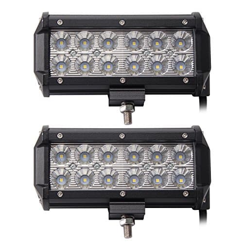 QDY 2PCS 6" 36W Flood LED Work Light Strip Off Road LED Light Bar Super Bright for Jeep Cabin Boat SUV truck Car ATVs,1 Year Warranty