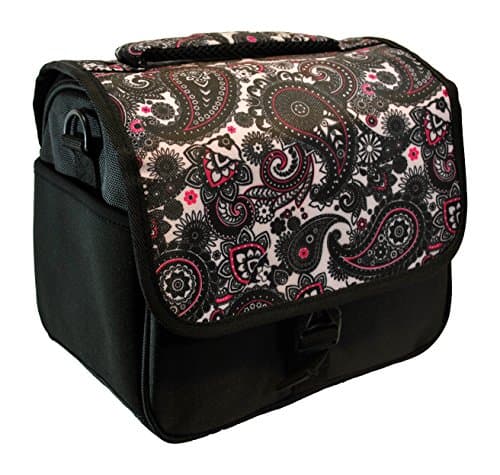 Designer Black Paisley DSLR Camera Bag