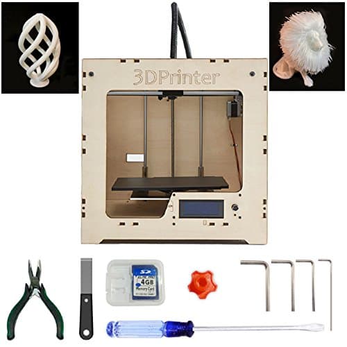 MBOT DIY Plywood 3D Printer Assembly Kit with Single Head Extruder and 240 x 220 x 200 Build Volume