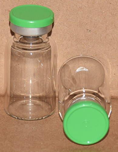 10 ML BB Clear Sterile Vial With Meadow Green Plain Flip Cap Seal (100)