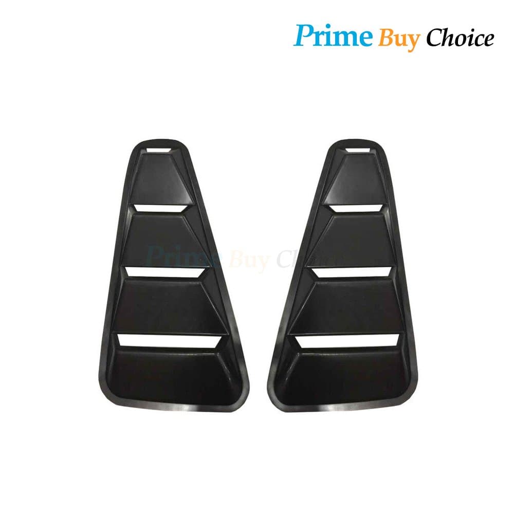 Prime Buy Choice 2pcs Black ABS Plastic Retro Style Side Quarter Window Louvers For 05-14 Ford Mustang 2-Door Coupe Only