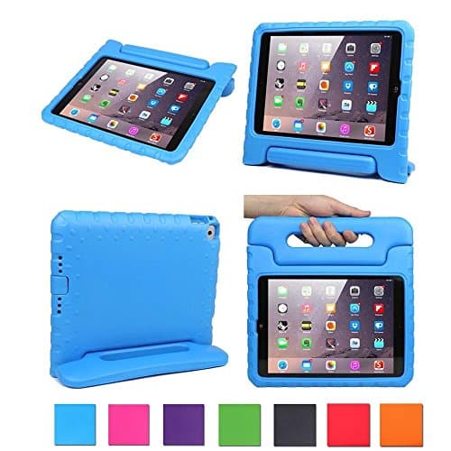 iPad Air 2 Case, iPad Air 2 Cover, DeeMall Multi Function Child/Shock Proof Kids Cover Case with Stand/Handle for Apple iPad Air 2 /iPad 6 Tablet - !Blue