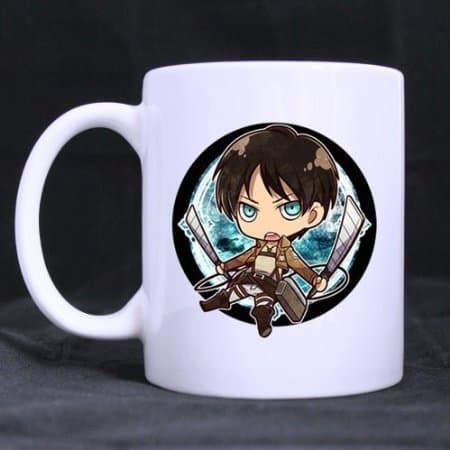 Emana Custom Attack on Titan Ceramic Mug Water Cup Popular White Coffee Mugs