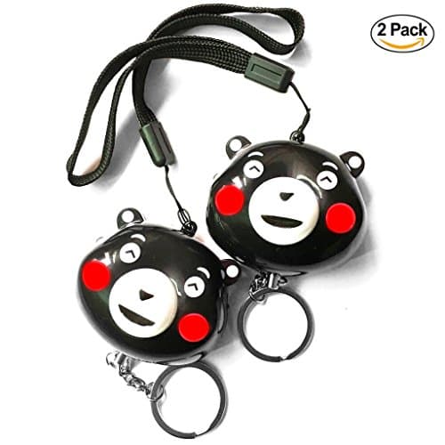 YLMZ 2-PACK Bear Shape 140dB Personal Alarm, SOS Emergency Keychain Safety Alarm for Women Kids Students Elderly, Bag Decoration, Keyholder, Batteries are Included