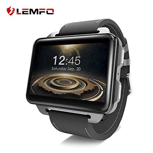 LEMFO LEM4 PRO Smart Watch Phone, 2.2 Inch Big Screen GPS/Heart Rate Monitor/Pedometer For Android iOS - Black