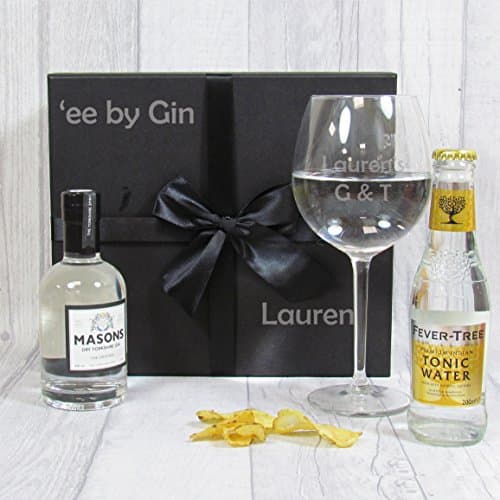 Masons Individual Personalised Gin Gift Set, Craft Gin Gift Set, Lavender Gin, Tea Gin (Original)