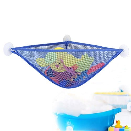 WoSite Bath Toy Organizer with 3 Strong Suction Cups - Bath Toy Storage Net and Corner Shower Caddy Bag for Kids - The Bathroom Storage Ideas for Baby Boys and Girls