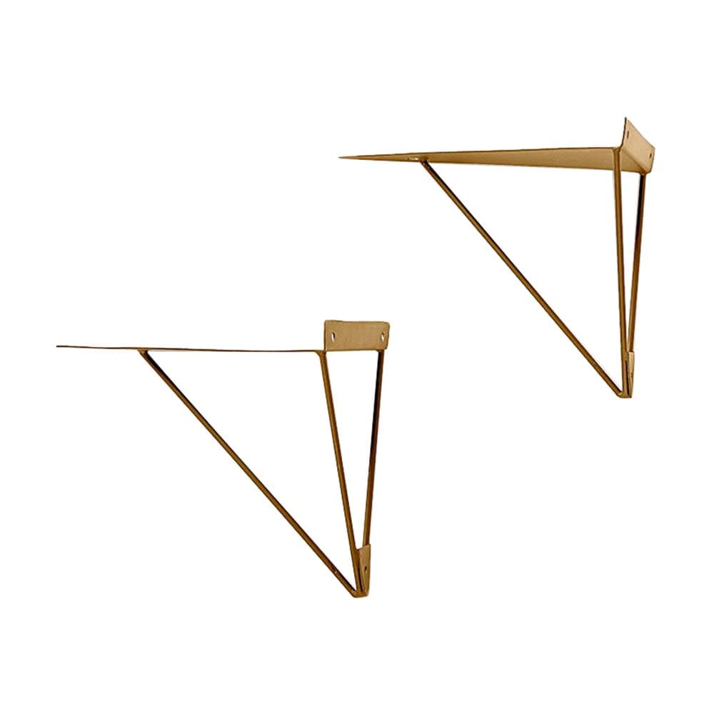 2 wall shelf black triangle wall frame support frame Nordic wrought iron simple style wall-mounted shelf bracket for bookshelf, garden frame, etc, saving space