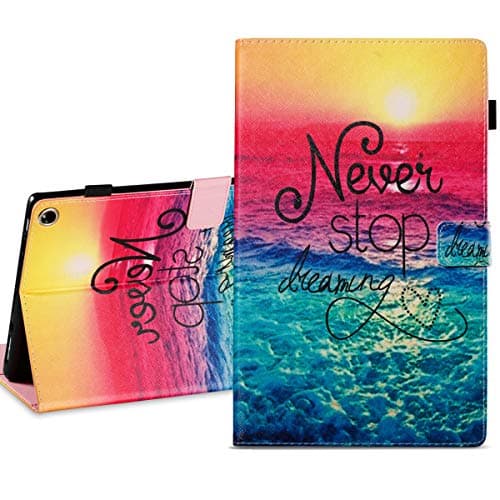 All-New Amazon Kindle Fire HD 10 Case Cover(2017/2015) - Auto Wake/Sleep Slim Folding Slim Fit PU Leather Protective Cover Shell for Amazon Kindle Fire HD 10,Dream catching