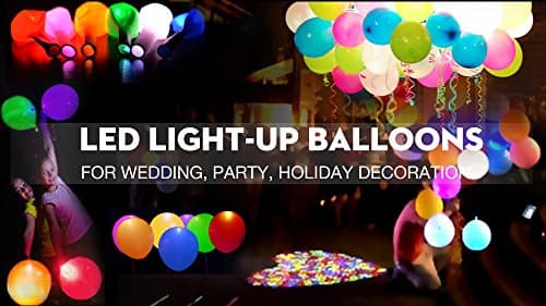 LED Balloons! 40 Pack Mixed Color, 12 inch LED Light up Balloons!