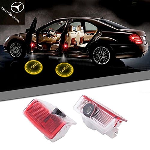 TF 2pcs Universal Car Door Lights LED LOGO Projector Welcome Light for Benz(Available For A B C E ML GL Class)
