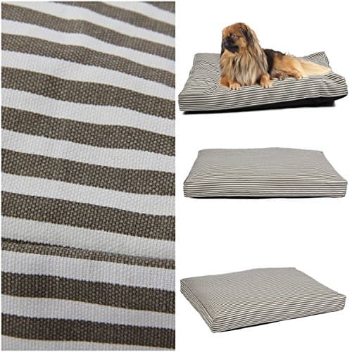 1Pcs Rousing Modern Pet Bed Cover Size L 36" x 29" Warm Case Washable Cushion Color Type Stripe Canvas