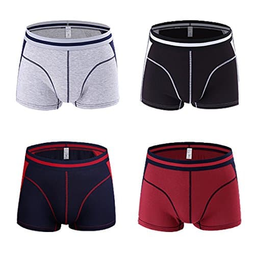 Mix colour three-dimensional design Men's Cotton Classics Boxer Brief (3XL, Multicoloured)