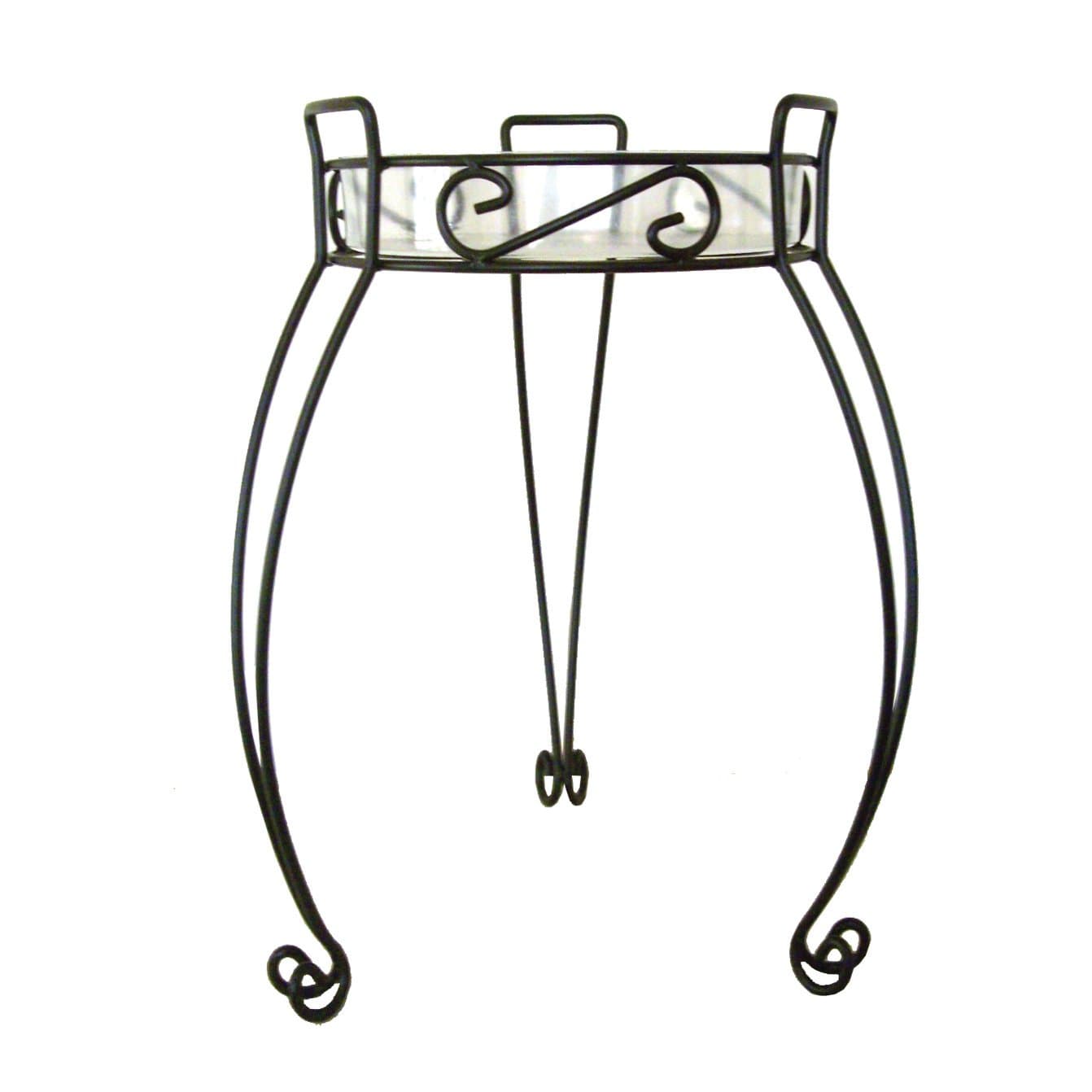 River North Combo Top Plant Stand 21", Black