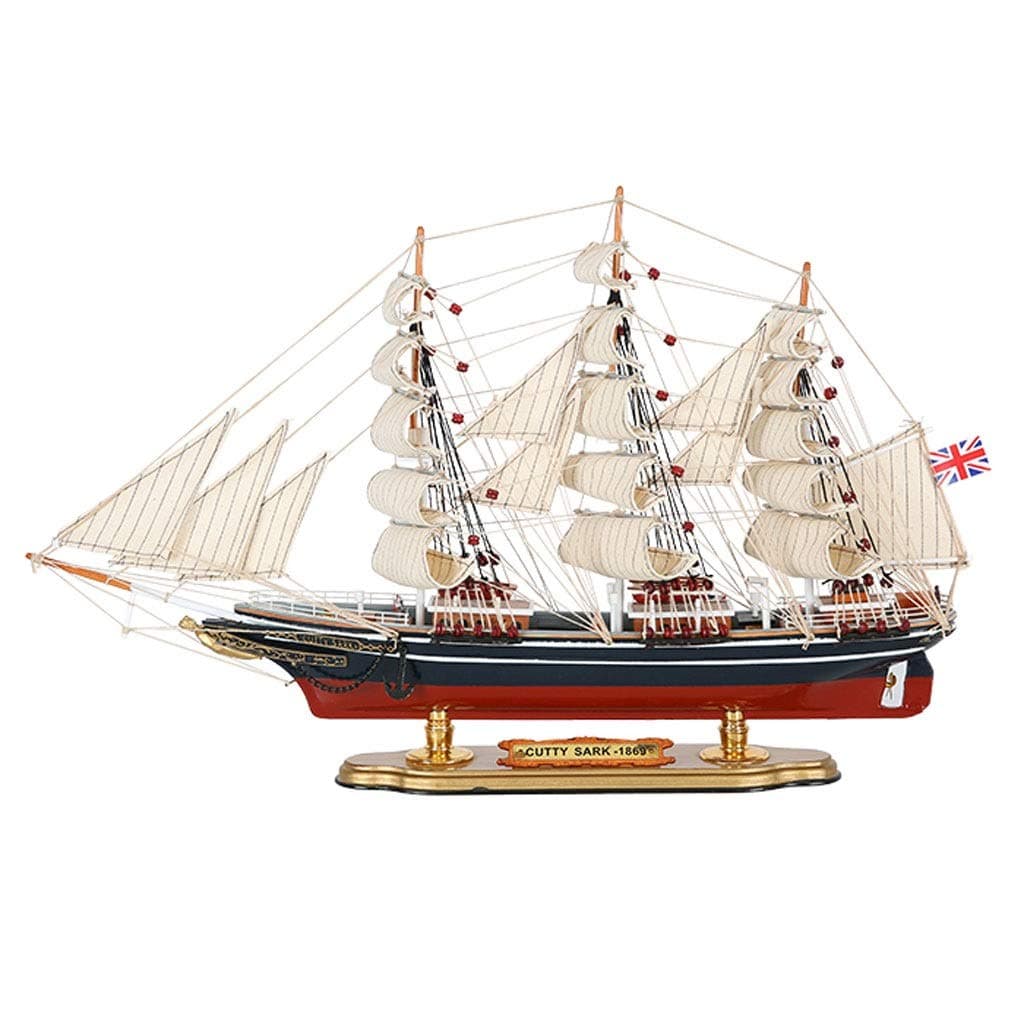 YangMi Crafts- Handmade Creative Sailing Model Crafts Home Boat Model Ship Ornaments Crafts Decorations (Color : B, Size : 52x9x33cm)