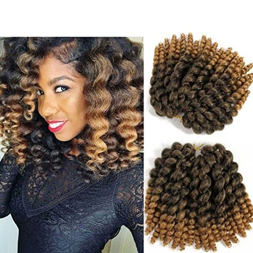 6 packs 2X Ringlet Wand Curl crochet braids jumpy wand curl jamaican bounce twist African Collection braiding hair 22 roots/1pack Synthetic Hair