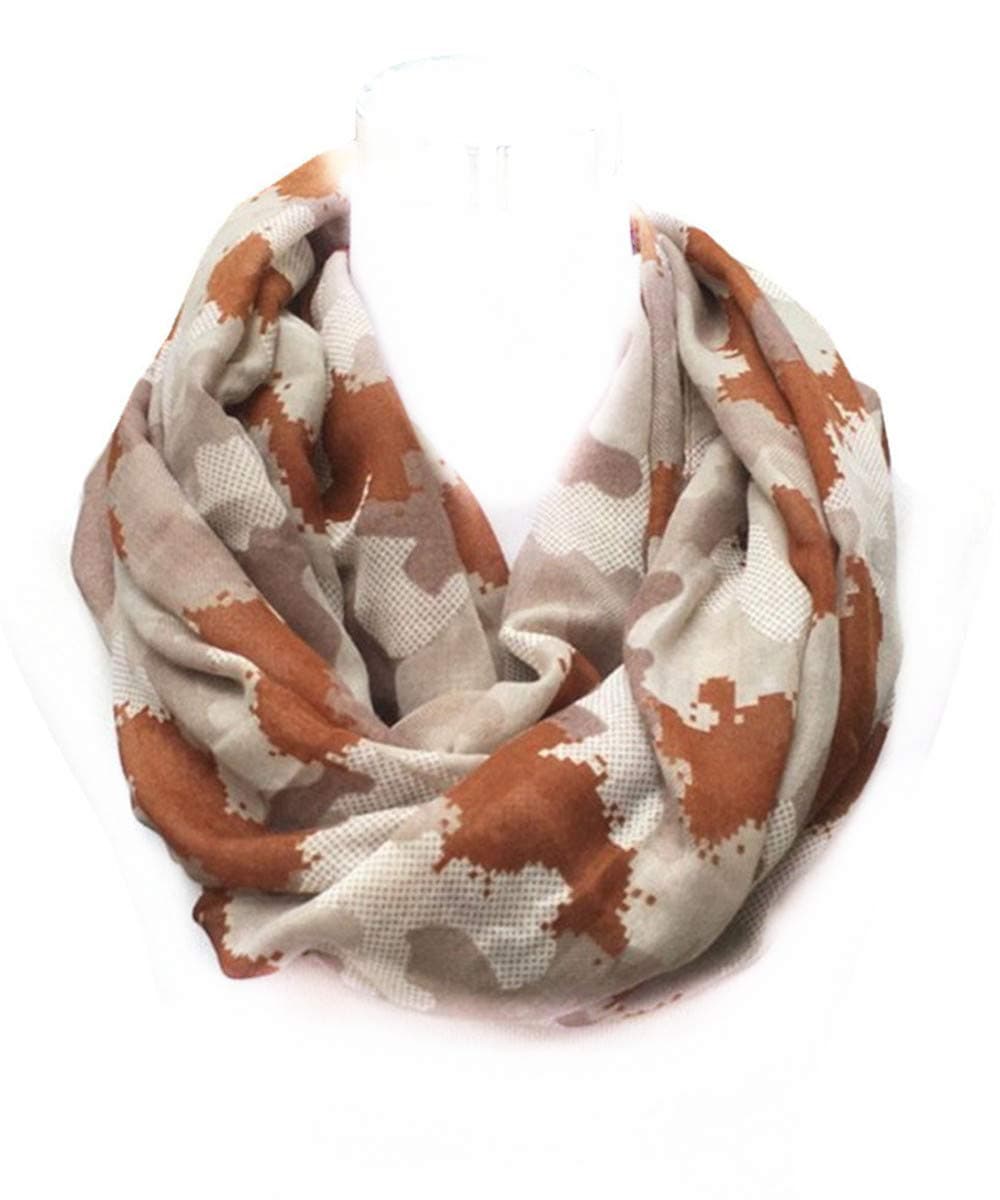 Lucky Leaf Women Lightweight Cozy Infinity Loop Scarf with Various Artist Print