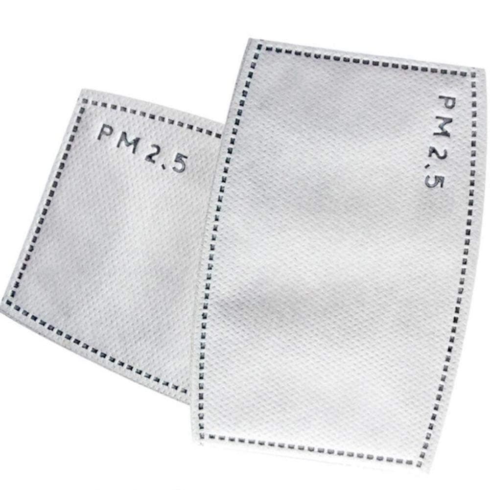 ZHUOTOP 2Pcs/Pack Activated Carbon Filter N95 Efficient Filtration PM2.5 Anti Haze Mouth Masks Replaceable Filters