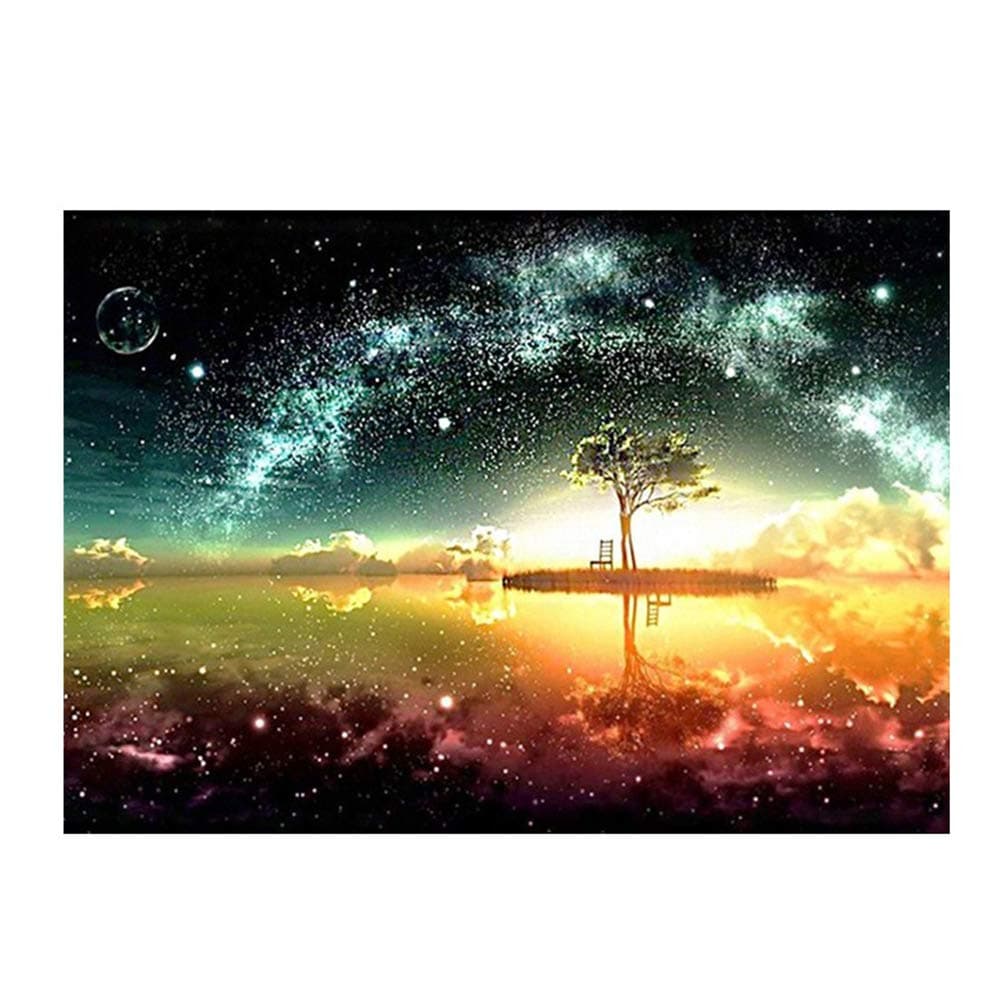 thansky Paint by Numbers Kit for Adults,Full Drill DIY 5D Diamond Painting Landscape Cross Stitch Kits Embroidery Home Decor(3)