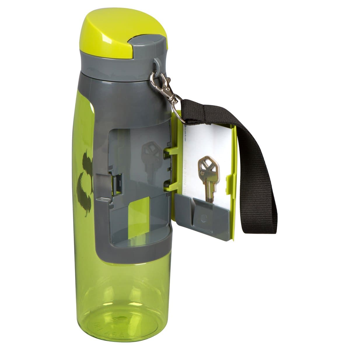 Splendid Kangaroo Water Bottle (2 Colors) with Storage Compartment and Attachable Lanyard: 25 Oz, Ideal for Holding Cards and Keys While Exercising, Working, in Class and More. Includes List of Healthy Ways to Make Water Taste Better