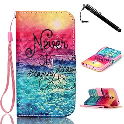 Galaxy S4 mini Case,Samsung Galaxy S4 Mini i9190 Case,Sea Superior PU Leather Wallet Flip Protective Phone Cases for Samsung S4 Mini Galaxy i9190 (Built-in Credit Card/ID Card Slot)