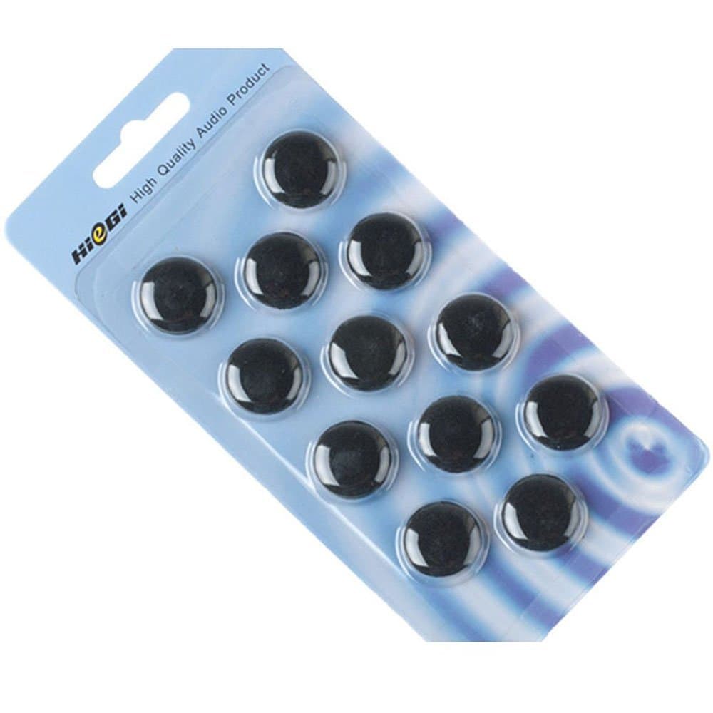 HIeGI Quality Replacement Foam Pad Earbud Earpad 12 Pack Sponge Cushion Covers for iPod and Stereo Headsets ( HG-02 & Black)