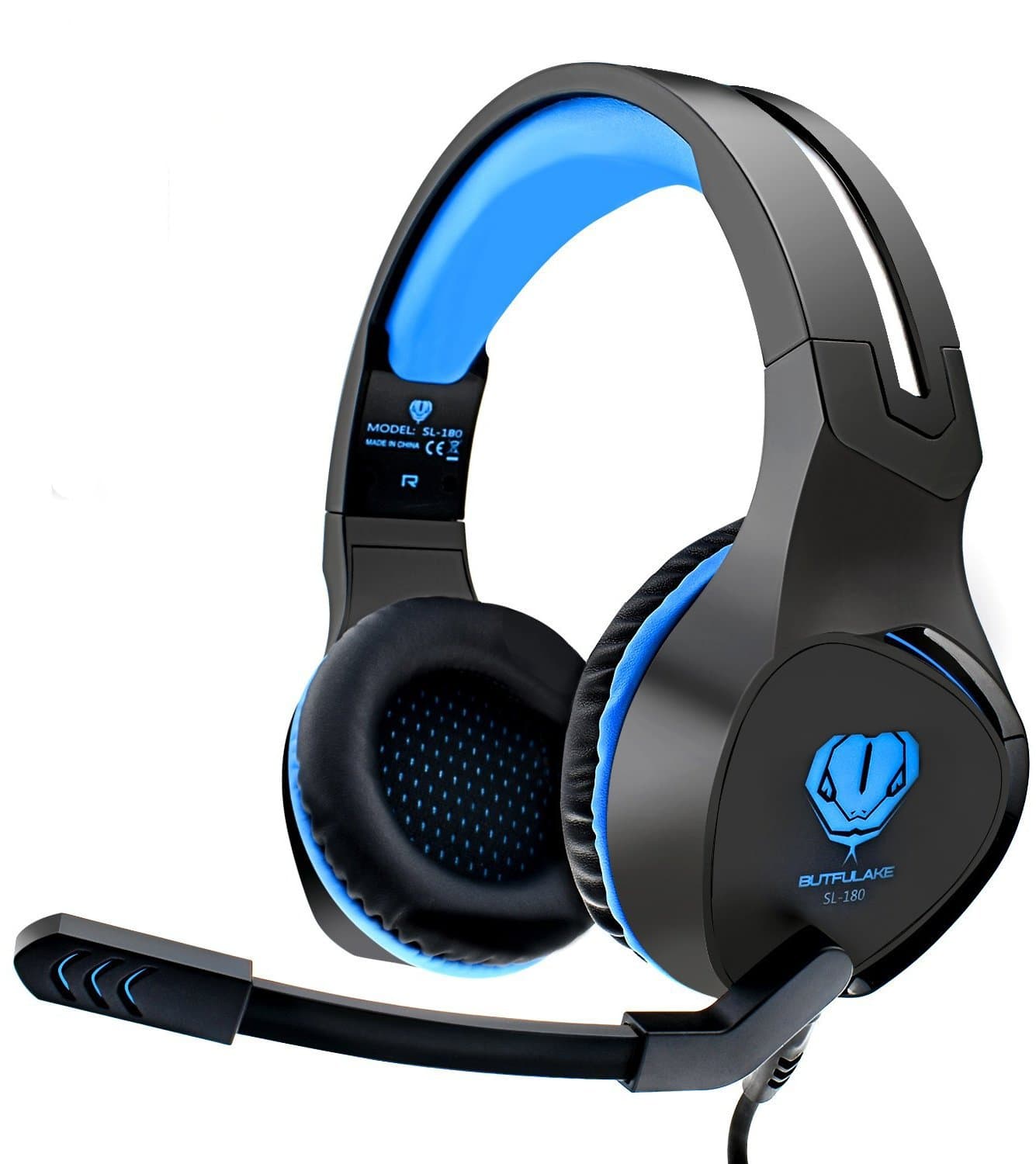 INSMART Gaming Headset,PS4 Headset with Noise Reduction, LED Light, Stereo Bass Surround, Soft Memory Earmuffs for Laptop Mac Nintendo Switch Xbox One (SL-180)