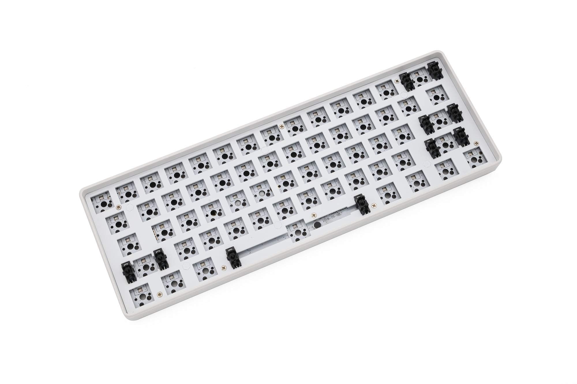 gk61 60% Custom Mechanical Keyboard with RGB Switch LEDs hot swapping Socket Powerful Control Software Type c PCB Plate case (GK61 White Case Kit x1)