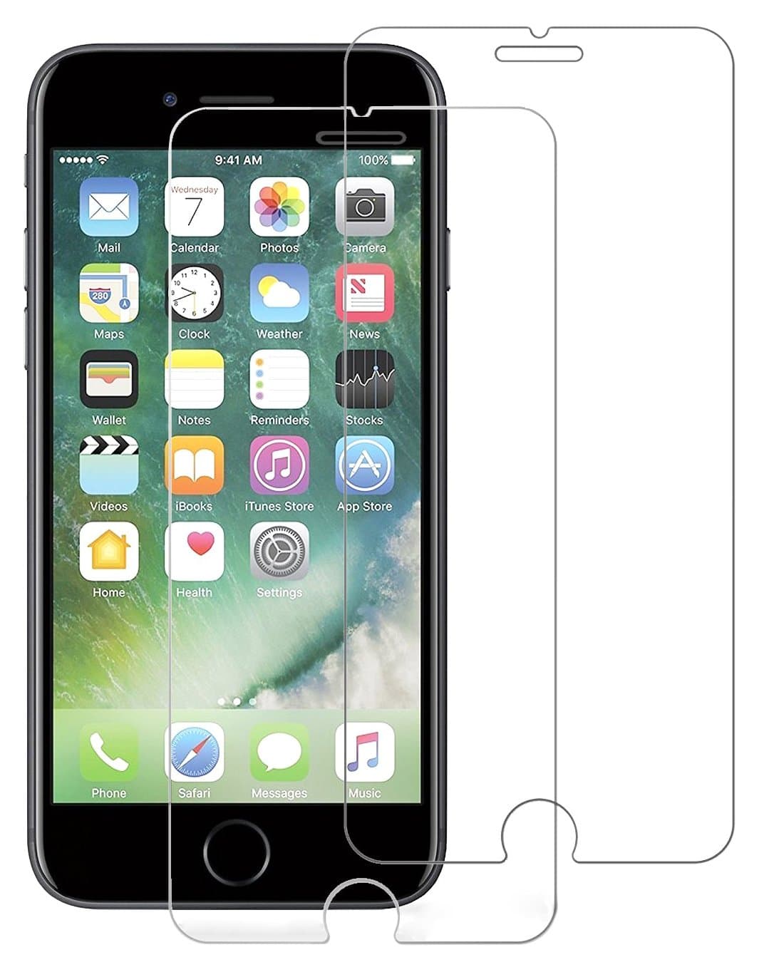 VicKro LLL06 Tempered Glass Screen Protector, 0.26 mm Ballistic Glass Screen Film, Bubble Free 3D Touch Compatible (5.5 Inch) for iPhone 8 Plus,7 Plus, 6S Plus, 6 Plus - 2-Piece