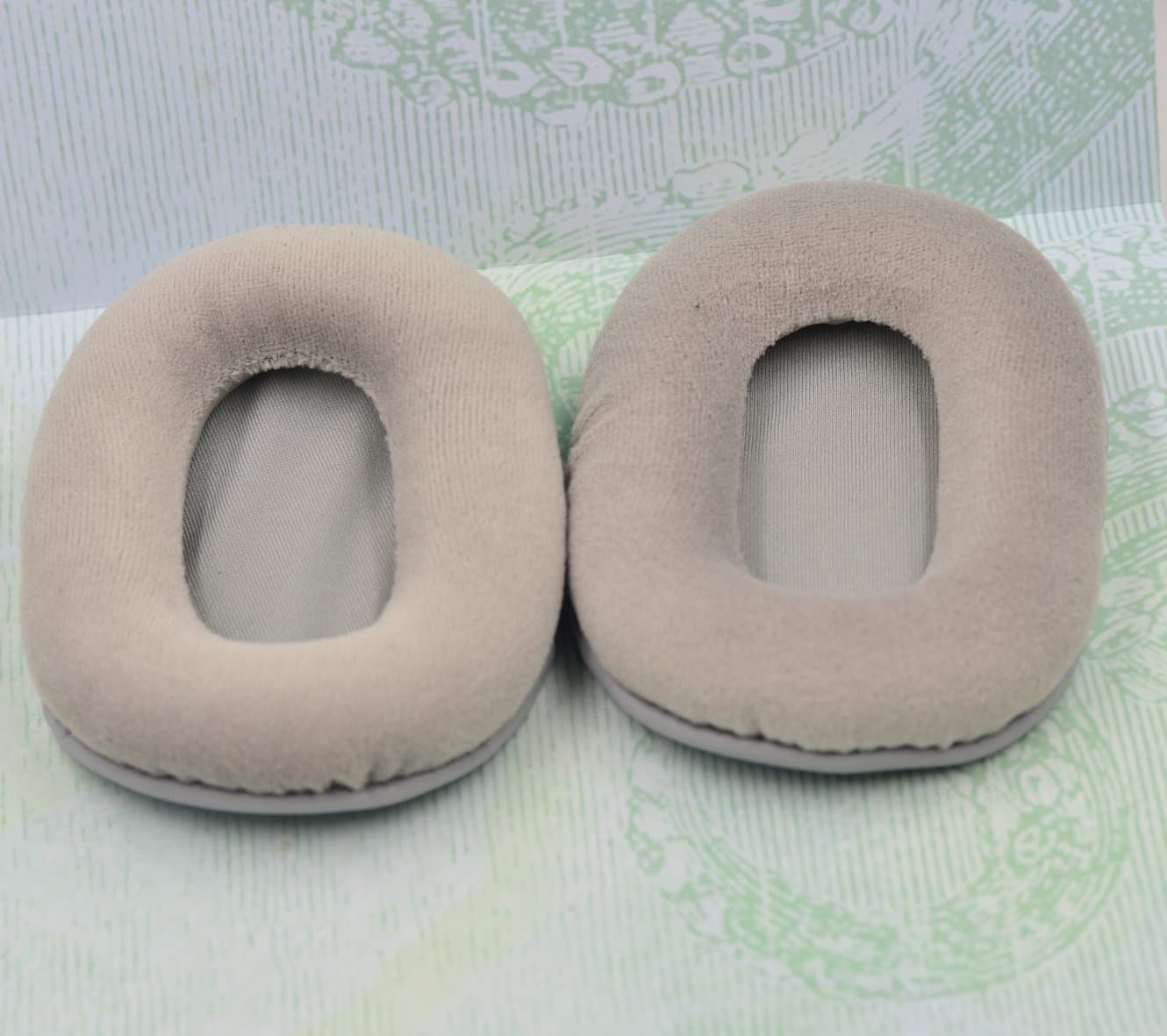 Replacement Gray Velour Ear Pads Cushion for Audio Technica ATH-M50 M50S M50X M40 M40S M40X Headsets Headphones