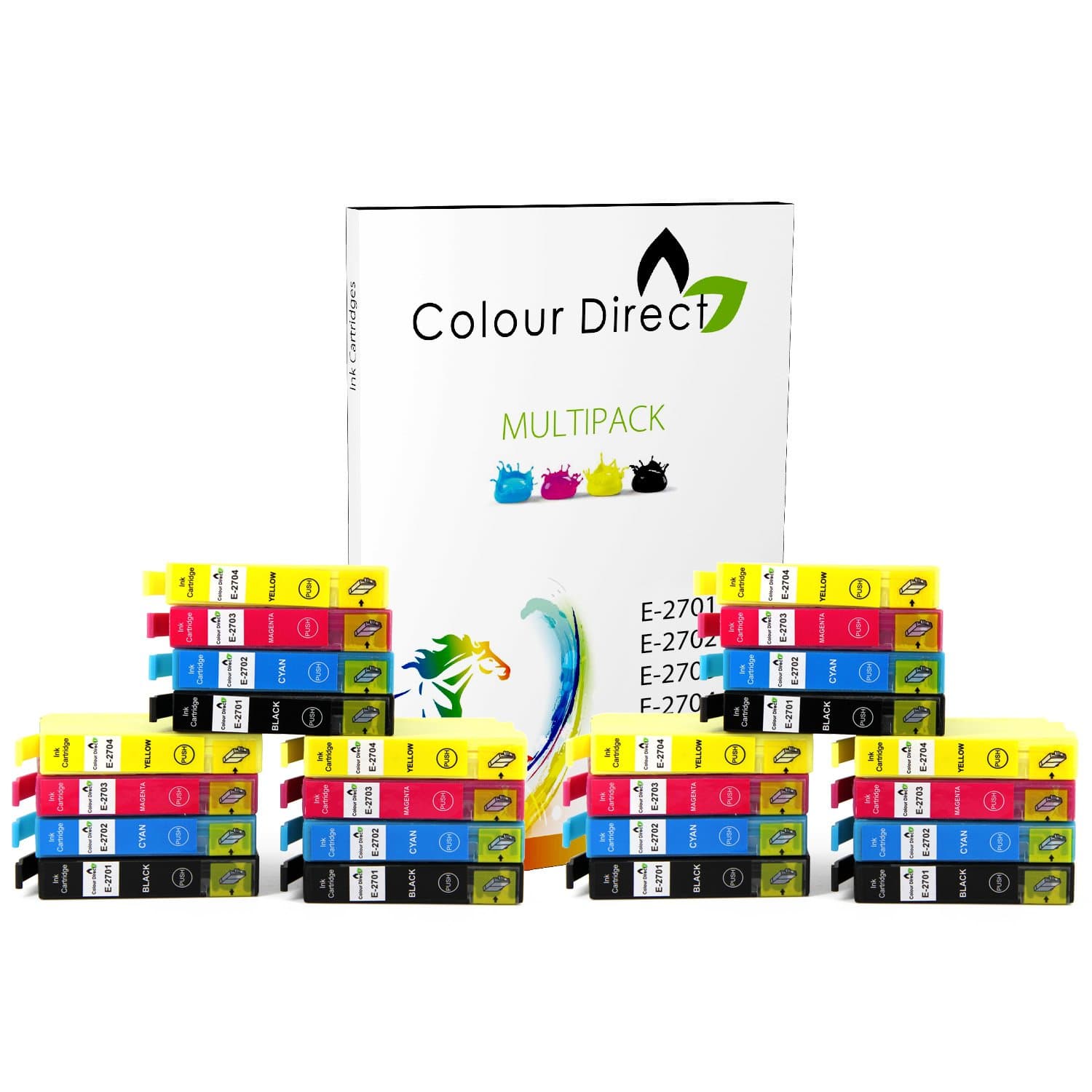 Colour Direct 6 Sets (24 ink) 27XL Compatible Ink Cartridges Replacement For Epson WorkForce WF-3620 WF-3620DWF WF-3640DTWF WF-7110DTW WF-7610DWF WF-7620DTWF WF-7620TWF Printers