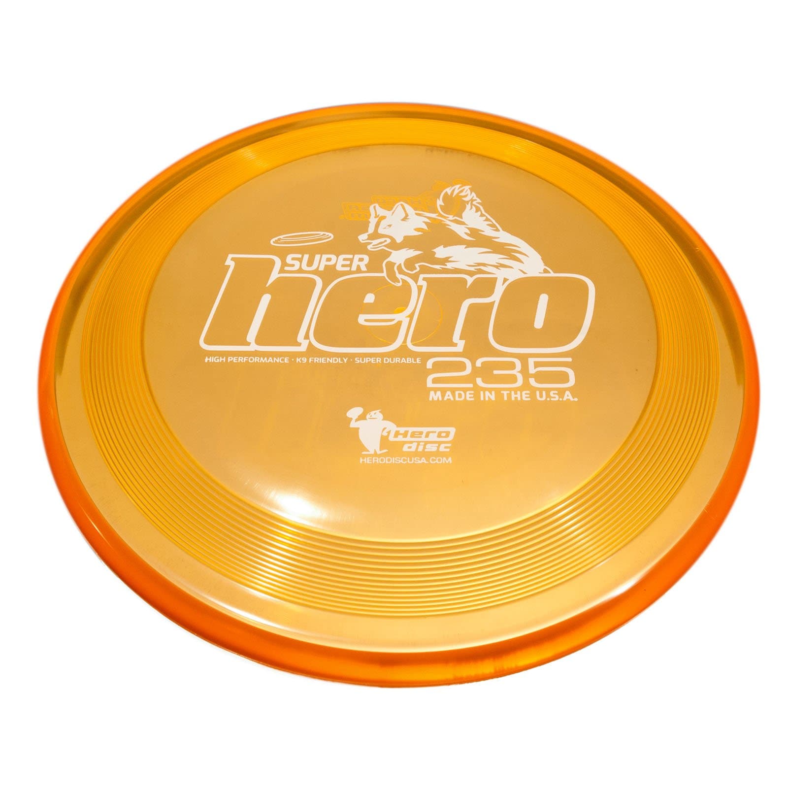 Hero Super Hero Dog Flying Disc - Orange