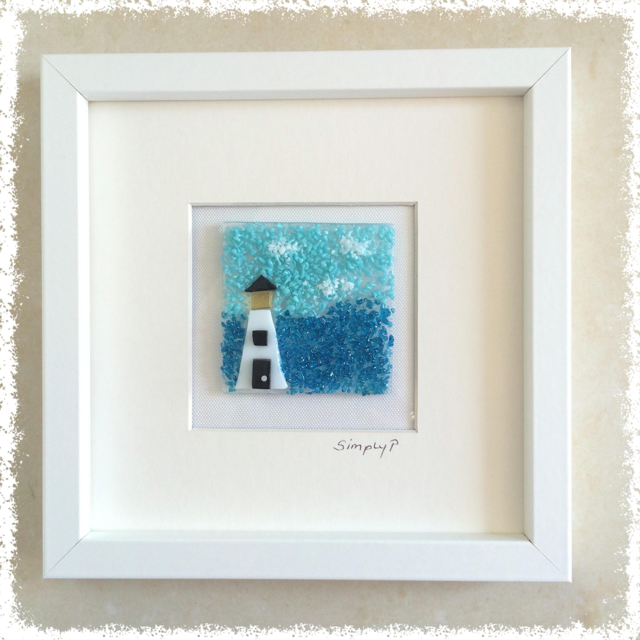 Glass Fused Wall Art - Lighthouse