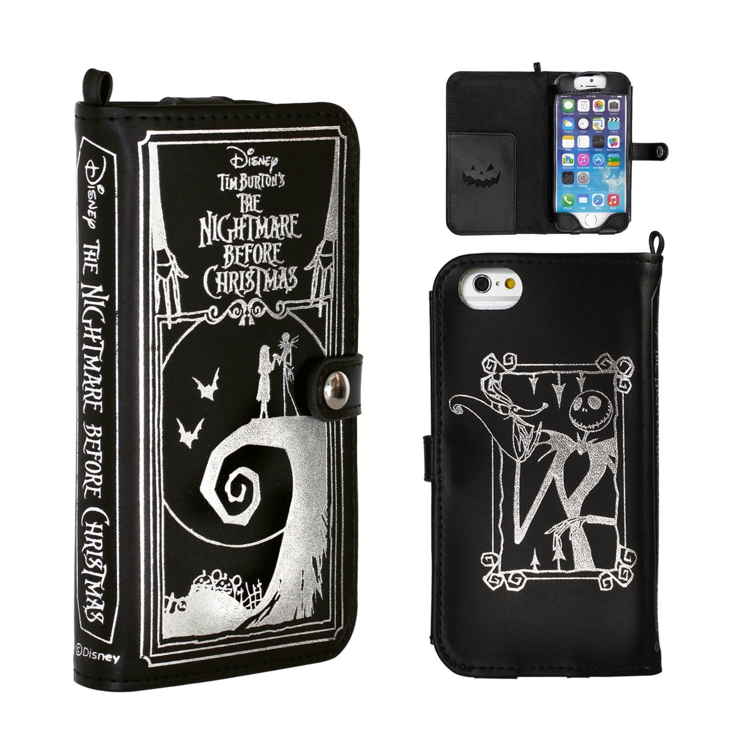 Golden Berg 19-829295 Nightmare Before Christmas Split Leather Case for iPhone6 - Black