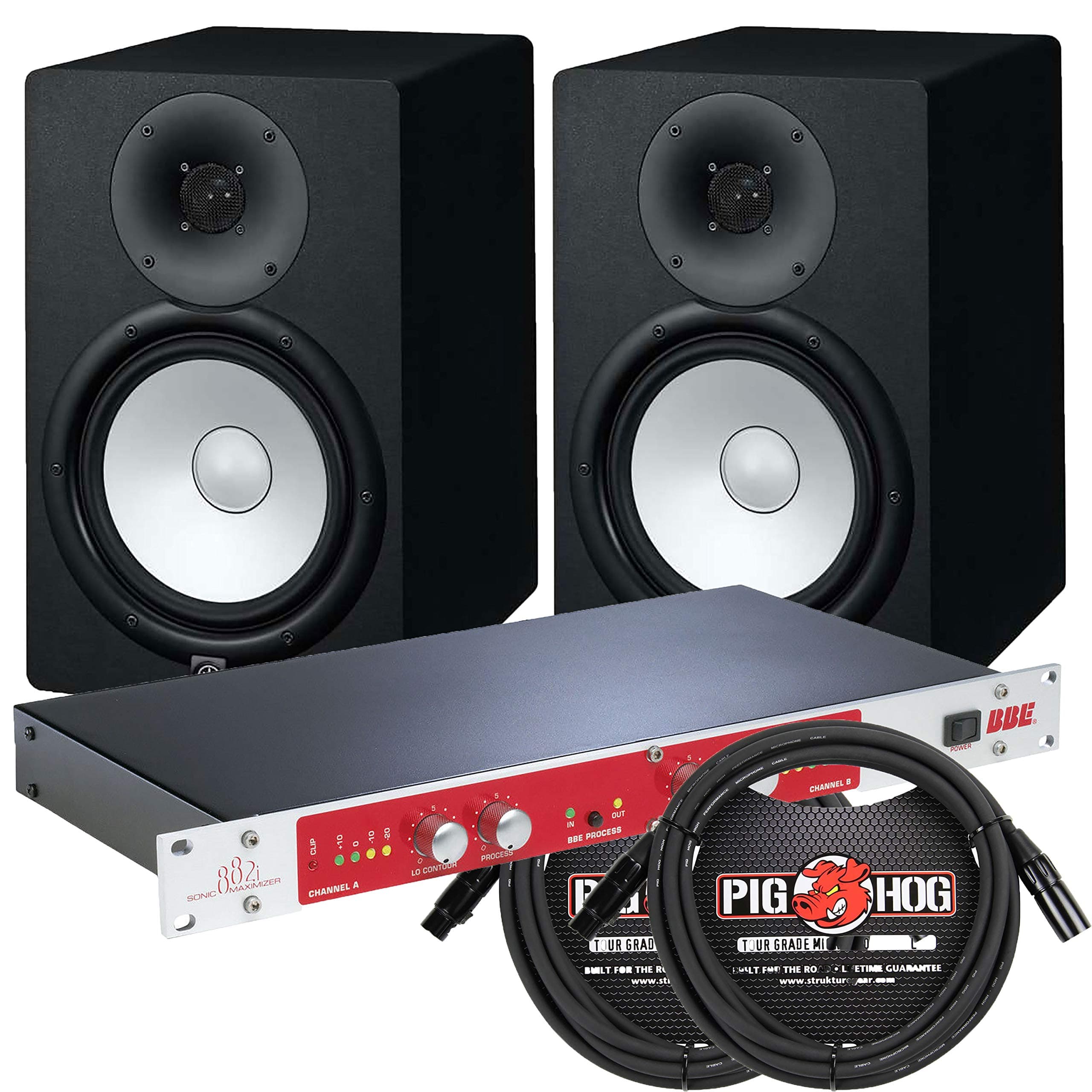 BBE 882i Sonic Maximizer w/Yamaha HS8 Studio Monitors & 10' PigHog XLR Cables