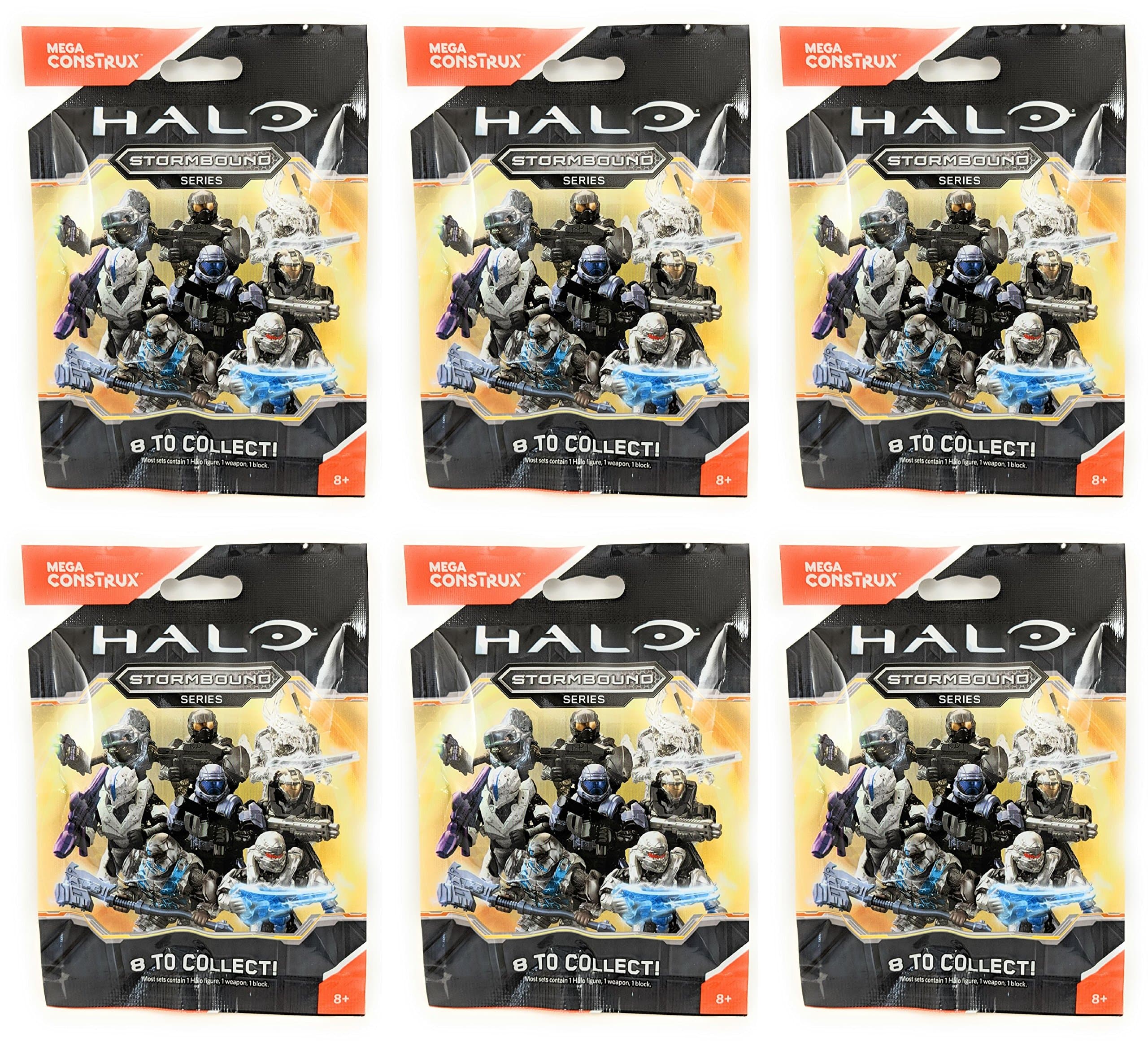 Halo Mega Construx Micro Action Figures Stormbound Series CNC84 Blind Bag (Bundle of 6)